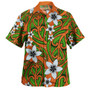 Hawaii Combo Short Sleeve Dress And Shirt Maori Pattern Plumeria