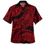 Hawaii Combo Short Sleeve Dress And Shirt Tribal Pattern Polynesian Red