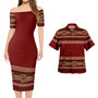 Samoa Combo Short Sleeve Dress And Shirt Siapo Pattern Design