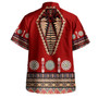 Tonga Combo Short Sleeve Dress And Shirt Ngatu Design