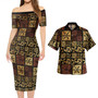 Tonga Combo Short Sleeve Dress And Shirt Ngatu Style