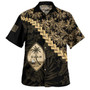 Guam Combo Short Sleeve Dress And Shirt Golden Coconuts