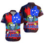 Samoa Custom Personalised Short Sleeve Shirt Manu Wings Color Flag Style