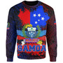 Samoa Sweatshirt Manu Wings Color Flag Style
