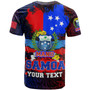 Samoa Custom Personalised T-Shirt Manu Wings Color Flag Style