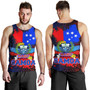 Samoa Custom Personalised Tank Top Manu Wings Color Flag Style