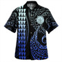 Palau Combo Puletasi And Shirt Kakau Style Gradient Blue