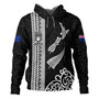 New Zealand Hoodie Custom NZ Rugby Silver Fern And Map Maori Tribal Black Jersey