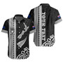 New Zealand Short Sleeve Shirt Custom NZ Rugby Silver Fern And Map Maori Tribal Black Jersey