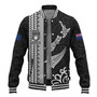 New Zealand Baseball Jacket Custom NZ Rugby Silver Fern And Map Maori Tribal Black Jersey