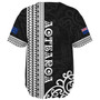 New Zealand Baseball Shirt Custom NZ Rugby Silver Fern And Map Maori Tribal Black Jersey