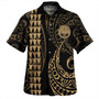 Marshall Islands Combo Puletasi And Shirt Kakau Style Gold