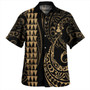 Austral Islands Combo Puletasi And Shirt Kakau Style Gold