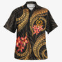 Vanuatu Hawaiian Shirt Polynesian Gold Plumeria