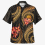 Federated States Of Micronesia Hawaiian Shirt Polynesian Gold Plumeria