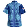 Fiji Coat of Arm Hawaiian Shirt Bula Design Style Blue