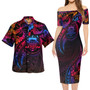 Tuvalu Combo Short Sleeve Dress And Shirt Rainbow Style