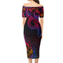 Palau Combo Short Sleeve Dress And Shirt Rainbow Style