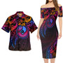 Yap State Combo Short Sleeve Dress And Shirt Rainbow Style