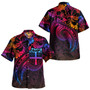 Fiji Combo Short Sleeve Dress And Shirt Rainbow Style