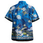 Hawaii Combo Puletasi And Shirt Polynesia Floral And Tribal Islands Blue