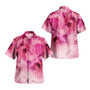 Hawaii Combo Puletasi And Shirt Pink Hibiscus White Polynesian Pattern