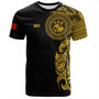 Tonga T-Shirt Custom Polynesian Half Sleeve Gold Tattoo With Seal Black