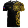 Philippines Filipinos T-Shirt Custom Polynesian Half Sleeve Gold Tattoo With Seal Black