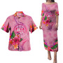 Tonga Combo Puletasi And Shirt Floral With Seal Pink