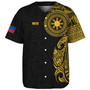 Philippines Filipinos Baseball Shirt Custom Polynesian Half Sleeve Gold Tattoo With Seal Black