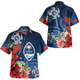 Guam Combo Short Sleeve Dress And Shirt  Flower And Turtle