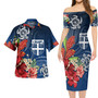 Fiji Combo Short Sleeve Dress And Shirt  Flower And Turtle