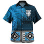 Fiji Combo Dress And Shirt Coat Of Arms Bula Special Fabric Leaves