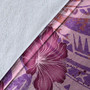 Hawaii Premium Blanket Polynesian Motif Purple Hibiscus