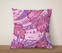 Hawaii Pillow Cover Polynesian Motif Purple Hibiscus