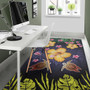 Hawaii Area Rug Polynesian Patterns Turtle Couple Hibiscus Plumeria Flowers