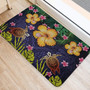 Hawaii Door Mat Polynesian Patterns Turtle Couple Hibiscus Plumeria Flowers