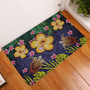 Hawaii Door Mat Polynesian Patterns Turtle Couple Hibiscus Plumeria Flowers