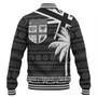 Fiji Baseball Jacket Flag With Coconut Black Style