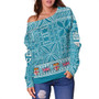 Fiji Off Shoulder Sweatshirt Classic Bula Flag