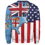 Fiji Sweatshirt Flag American Half Concept