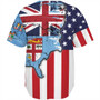 Fiji Baseball Shirt Flag American Half Concept