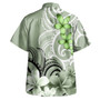 American Samoa Custom Personalised Hawaiian Shirt Polynesian Floral Spirit Sage Green