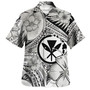 Hawaii Kanaka Maoli Combo Puletasi And Shirt Polynesian Tribal Waves Patterns Hibiscus Flowers