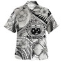 Samoa Combo Puletasi And Shirt Polynesian Tribal Waves Patterns Hibiscus Flowers