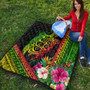 Hawaii Premium Quilt Turtle Polynesian Pattern Reggae Color