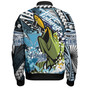 Hawaii Bomber Jacket Custom Polynesian Fishing Club Tribal Style