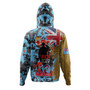 Fiji Hoodie Fiji National Day Red Poppy Half Camouflage x Kesakesa Vakaviti Tapa