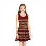 Samoa Girls Sleeveless Sundress Siapo Design Pattern