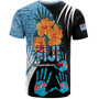 Fiji T-Shirt Fiji Day The Bula Spirit Fijian Hand Print Tapa Pattern Tropical Flowers